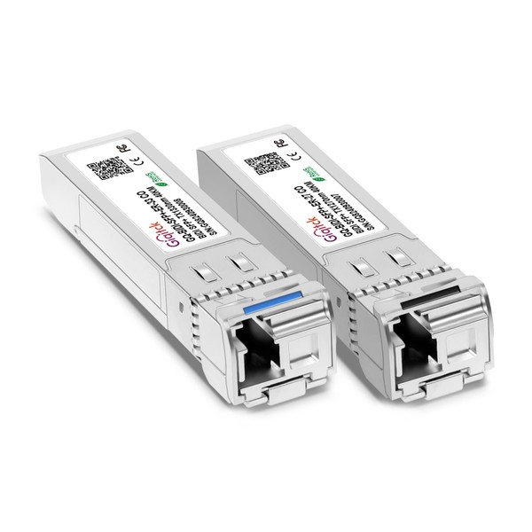 1 Pair 10GBASE-BX40-UD BiDi SFP+ Module, TX-1270nm/1330nm, RX-1330nm/1270nm 40km DOM