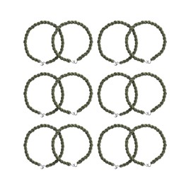 JOVITEC 12 Pieces Elastic Boot Straps Boot Blousers Military Bands Blousing with Metal Hooks(Green)