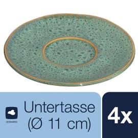 LEONARDO 018604 Matera Ceramic Saucer, 4.3 inches (11 cm), Green
