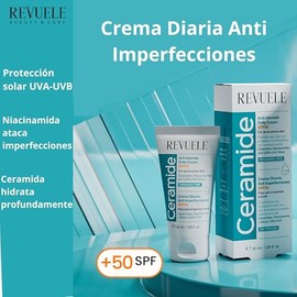 REVUELE CERAMIDE ANTIBLEMISH CREMA DIARIA ANTI-IMPERFECCIONES CON PROTECCION SOLAR SPF50 50MILILITROS