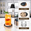 Wood Coasters Set of 4 with Holder, Cewiru Cup Mat