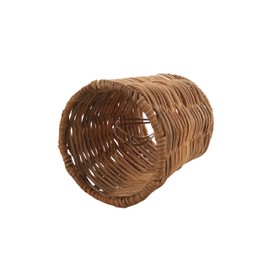 Aspen Creative 51007-1, Empire Clip-On Chandelier Lamp Shade, Natural Rattan, 3" Top x 4" Bottom x 4" Slant Height