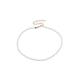 COLORFUL BLING Set Multi Size Pearl Chain Link Adjustable Pendant Choker Necklace Stacking for Women Jewelry Dainty Minimalist Bohemian Simple Layered Gifts-5mm