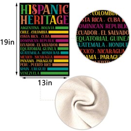 Nepnuser National Hispanic Heritage Month Garden Flag Latino Countries Culture Decoration Lawn Front Yard Sign