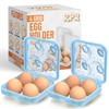 ZPU Egg Holder Camping, 2Pcs 4 Grid Egg Container, Plastic