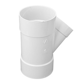 NDS 64P08, PVC S&D 45° Wye, 6-Inch, for Hub X Hub X 4-Inch Hub Solvent-Weld Connections, for use with 6-Inch and 4-Inch Sewer and Drain Pipe, white