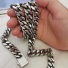12mm Miami Cuban Link Chain for Men Women 316L Stainless