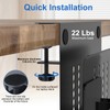 HAMOPY Desk Side Storage, Single-Layer Steel Hanging Desk Organizer with