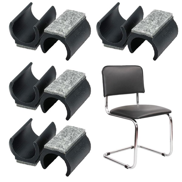 Pack of 8 Chair Gliders, Cantilever Chair Gliders for Tiles,