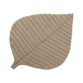 Toddlekind 100% Organic Cotton 45.7" x 34.3" Multifunctional Leaf Mat, Décor, Office, Bedroom, Non-Toxic, Odorless Baby/Toddlers, for All Ages, Tan (Taupe)