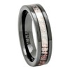 Deer Antler Ring in Black Ceramic 6mm Comfort Fit Wedding