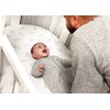 Babyhood Amani Bebe Organic Jersey Cotton Oval Fitted Sheet, Grey