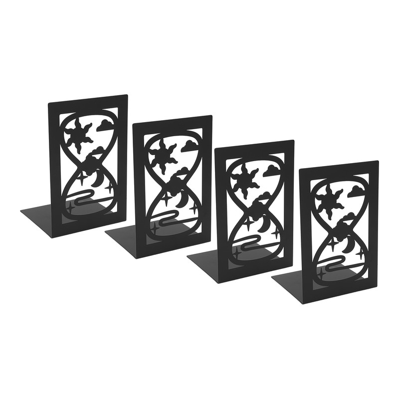 4Pcs Metal Book Ends Orderly Storage Arbitrary Adjustment Smoother Edges