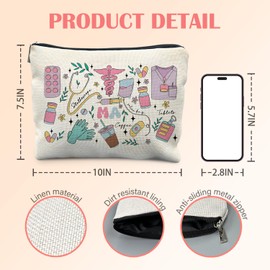 KBRCT Medical Assistant Gifts, Medical Assistants MA Makeup Bag, Medical Assistant Accessories, Nurse Appreciation Gifts Cosmetic Bag for Purse