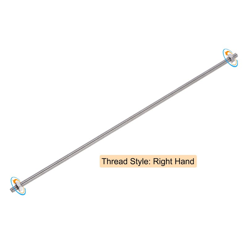 sourcing map 8 Pack 8/32 Inch M4 Threaded Rods Studs