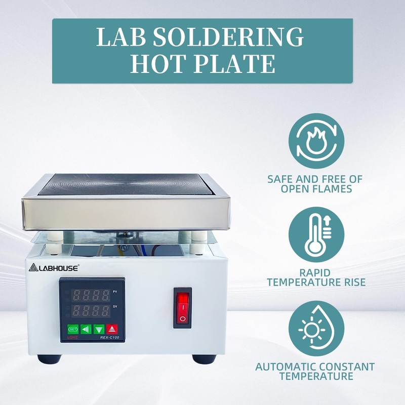 LABHOUSE Digital Cast Iron Soldering Hot Plate 110V 1000W Microcomputer