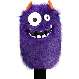 BIG CRAZY Funny Purple Furry Monster Golf Headcover, Animals Plush Driver Headcover Fairway Hybrid Headcover, Golf Club Head Covers Gift for Golfer - Size: Hybrid