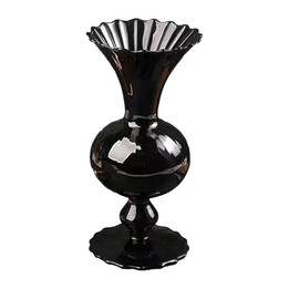 VTOBON Schwarze Glasvase Deko, Nordischen Stil Glasvase, Ins Style dekorative Vase für Hochzeiten Blumen Pflanzen Dekorieren Arrangements Büro oder Wohnzimmer Home Décor 8.7 Zoll