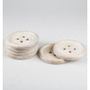 Sass & Belle Wooden Brown Button Coaster - Set of