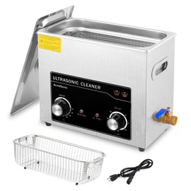 ACMESONIC Commercial Ultrasound Cleaning Machine with Knob, 3L Professional Ultrasonic Cleaner, 40kHz with Heater and Timer for Tools, Jewelry, Watches, Glasses, Dentures, and Small Metal Parts