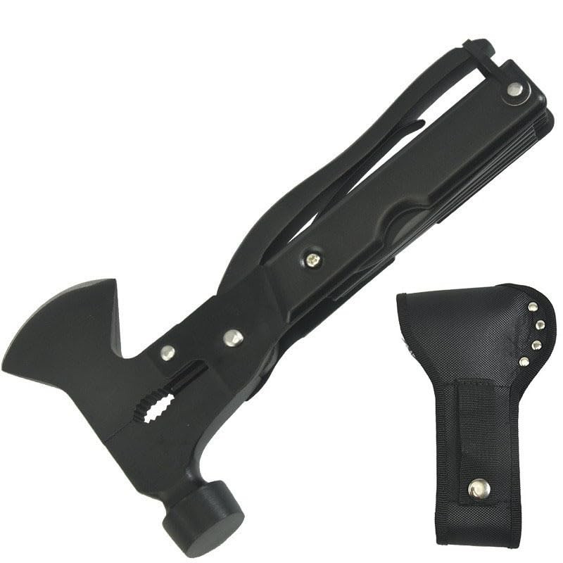 14-in-1 Multi-Tool Survival Axe Hammer | Stainless Steel | Compact