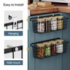 Warmfill Large Wall Basket, 4 Pack Metal Black Hanging Wire