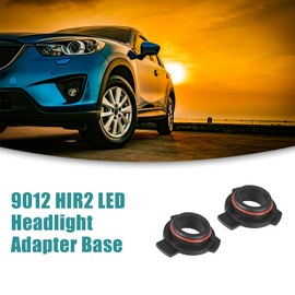 ACROPIX 9012 HIR2 LED Headlight Adapter Base Bulb Sockets Retainer Holder Black - Pack of 2