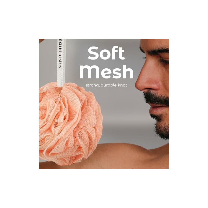 MainBasics Esponja de lufa para baño (juego de 3 unidades)