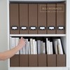 BLU MONACO Organization with Set of 6 Foldable Brown Magazine