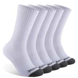 Monxiery Mens Cotton Moisture Wicking Cushioned Crew Socks, Athletic Performance Work socks