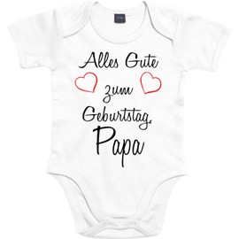 Mister Merchandise Baby Bodysuit “Alles gute zum Geburtstag”, Dad Mum, Grandma, Grandpa, Romper/Bodysuit Lovingly Printed