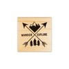 Wander/Explore/Arrows X Mounted Rubber Stamp - Camping, Hiking, Backpacking, Outdoors,
