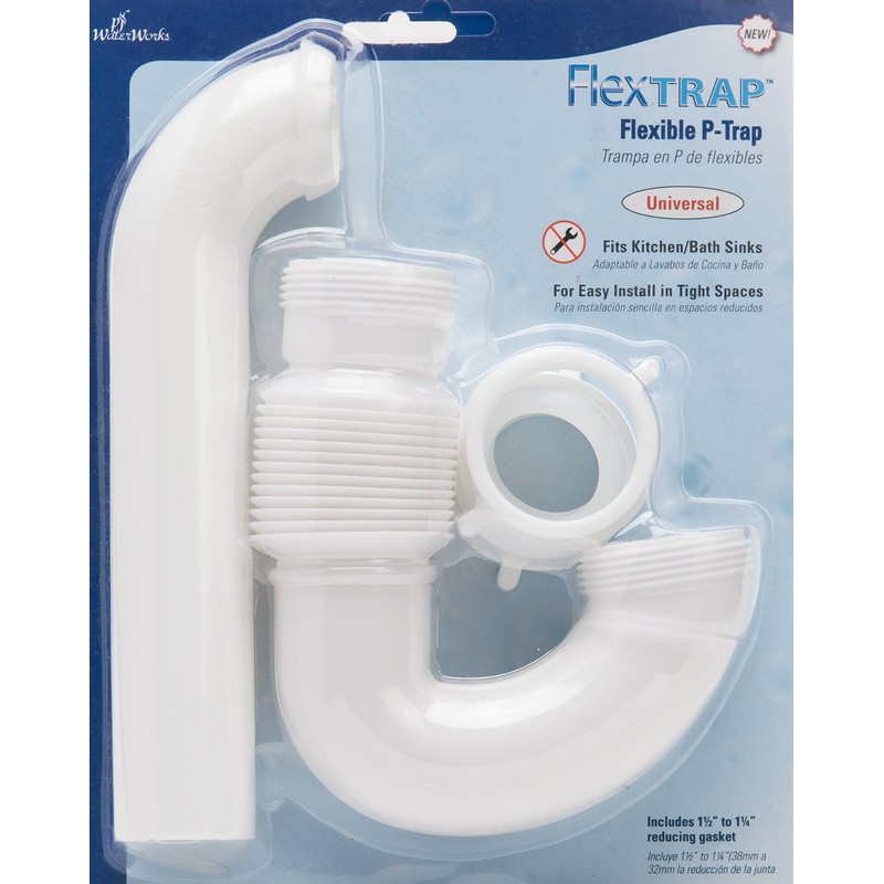 PF WaterWorks FlexTRAP Expandable and Flexible P-Trap - Universal (1-1/2-Inch