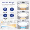 BYKISTOK 52In Flush Mount Ceiling Fans with Lights - White