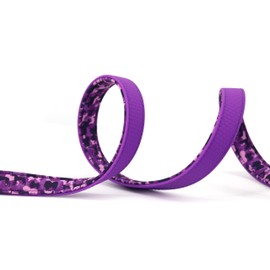 DogNerd - 6' Heavy Duty Dog Leash - 3/4" Purple Silicone Webbing & Neoprene with Camo Pattern, Swivel Quick Release Carabiner - Comfortable, Waterproof & Floats - Medium, Large, Giant Breed K9
