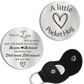 1Pcs Decision Coin With 1Pcs Black PU Leather Case Stainless Steel Decision Coin Personality Lucky Coin Double-sided Creative Souvenir Suitable for Pocket Small Gifts for Family and Friends