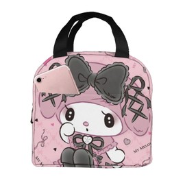 Maimeroid Insulated Lunch Bag, Black Lunch Box, Thermal, Insulated Bag, Zipper Included, Compact, Bento Bag, Soft Cooler Bag, Tote, Eco Bag