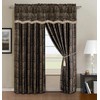 Sterling Creek Valencia 4-Piece Black Gold Floral Jacquard Window Curtain