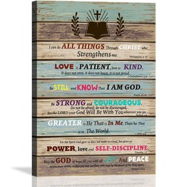 Bible Verse Christian Wall Decor Scripture Inspirational Wall Art for Living Room Bathroom Rustic Religious Gifts Teen Room Decor Be Still and Know that I am God