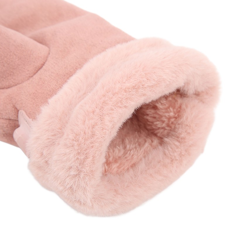 Pink USB Heating Gloves Hand Warmer Touch Screen Design Adjustable