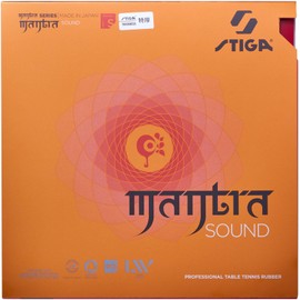 STIGA 1712170521 Table Tennis Rubber, Tension Type, Soft Back, Mantra Sound, Red, Extra Thick