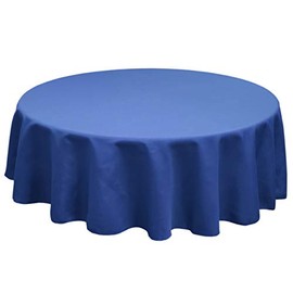 TableLinensforLess Polyester Round Tablecloth, 84 Inch Round, (Royal Blue)
