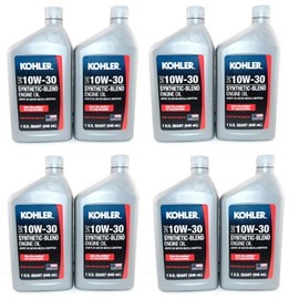 Maintenance 8 PK Synthetic Blend 10W30 Kohler Universal Engine Oil 1 Quart Bottles