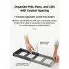 Expandable Pot and Pan Organizer for Kitchen Cabinets – Adjustable