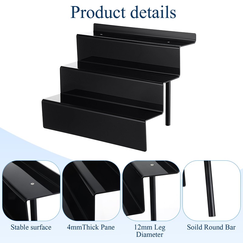 Shellwei 6 Pcs Acrylic Riser 12 Inch Display Stand 3