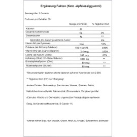 Slimmingo Gummibärchen - 60 Fruchtgummis (für 2 Monat) – keto Slimmingo Gummibärchen mit Vitamin B12, B9, B6 & Folsäure – Keto gummies 2000 mg: 60 Stück (2)