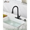 APPASO Touchless Kitchen Faucet Black, Side Motion Sensor Activated Hands-Free