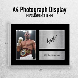HWC Trading A4 Billy Joe Saunders Boxing Gifts Printed Signed Autograph Picture for Boxer Memorabilia Fans