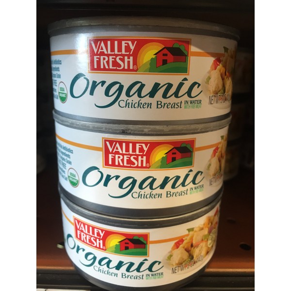 Valley Fresh Organic Chicken Breast in Water (3 Cans)