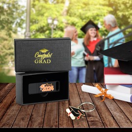 College Graduation Gifts for Her - Class of 2024-64/128GB Flash Drive with Graduation Key Chains, Grad Keychain for Him, Funny Gift Box Ideas for Women Men Senior High School (128GB)